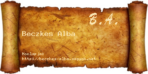 Beczkes Alba névjegykártya